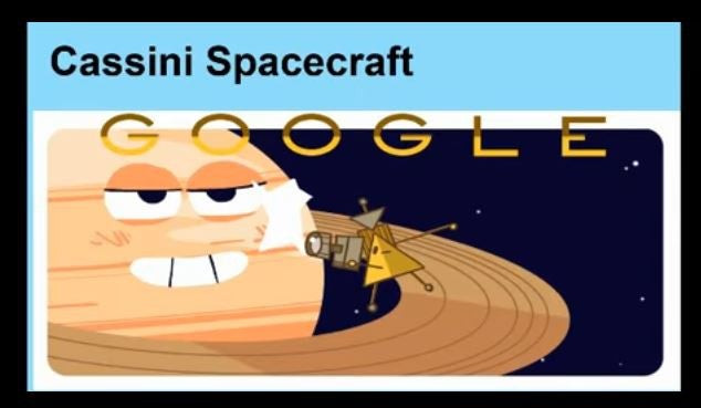 Το διαστημόπλοιο Cassini στο doodle της Google – Tο μεγάλο φινάλε πριν τη συντριβή (βίντεο)